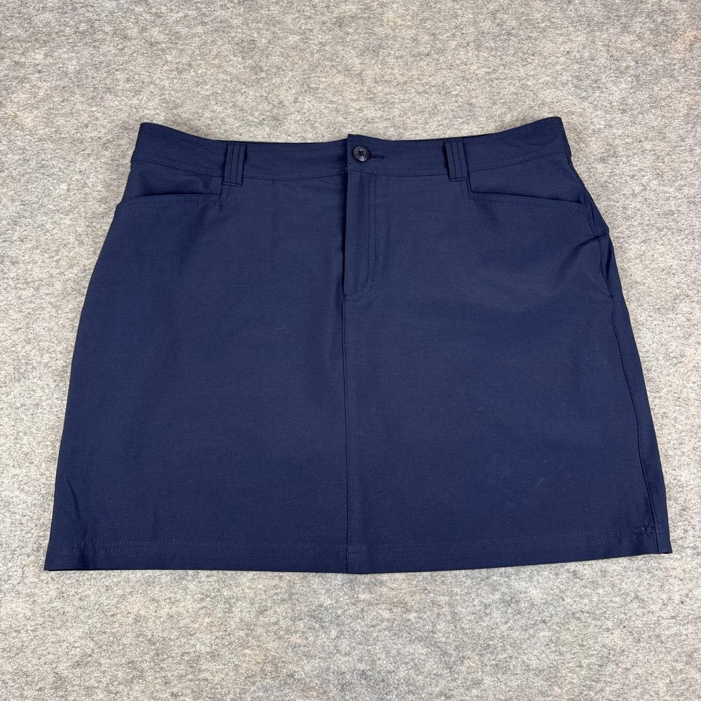 Eddie‎ Bauer Adventurer 2.0 Skort Skirt Pockets Polyester Stretch Blue Womens 14